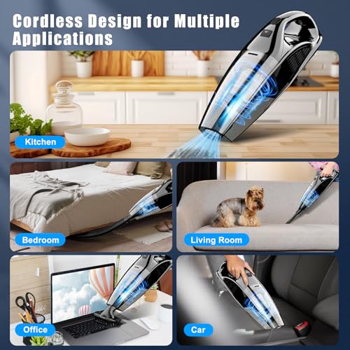 Image of Upbooz Handheld Vacuum Cordless Rechargeable Portable Car Vacuum, 7500Pa Powerful Suction Mini Hand Held Vacuum, 670ML Cup Lightweight Small Vacuum Cleaner for Car /Office /Home, Pet Hair