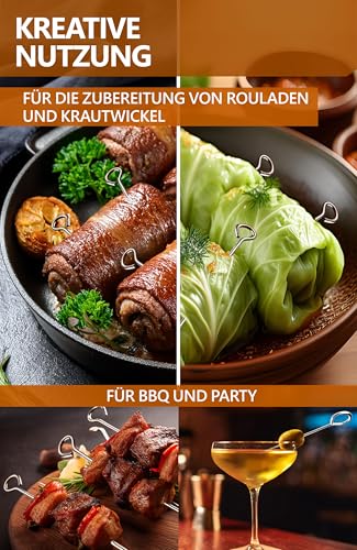 4smile Rouladennadeln - 30er Set, Edelstahl – Ansicht 6