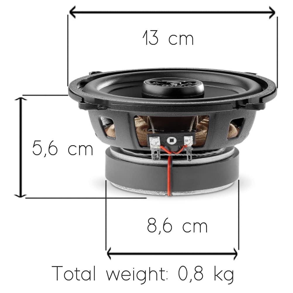 Focal ACX-130 Koaxiallautsprecher - 13cm 2-Wege System 50W RMS Paar