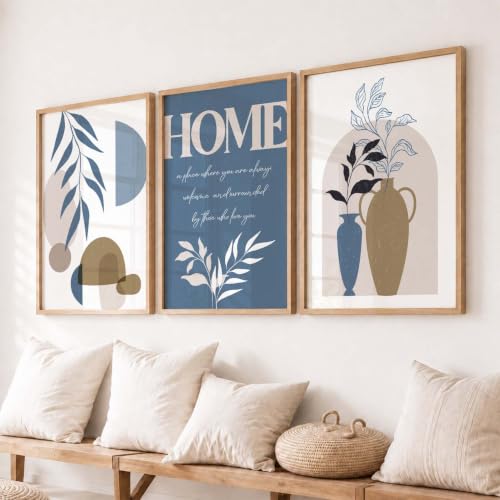 Image of kotart Painting for Wall Decoration - Modern Art Wall Decor Framed Painting for Living Room Bedroom - Framed Wall Posters /Paintings with Frame Set of 3 (Art 1, 13x17 inch)