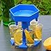 Dispensador de vino de 6 ángulos, 6 vasos de chupito, dispensador de cóctel, regalos de fiesta, juegos de beber, bar múltiples disparos, dispensador de cóctel con 6 vasos de plástico