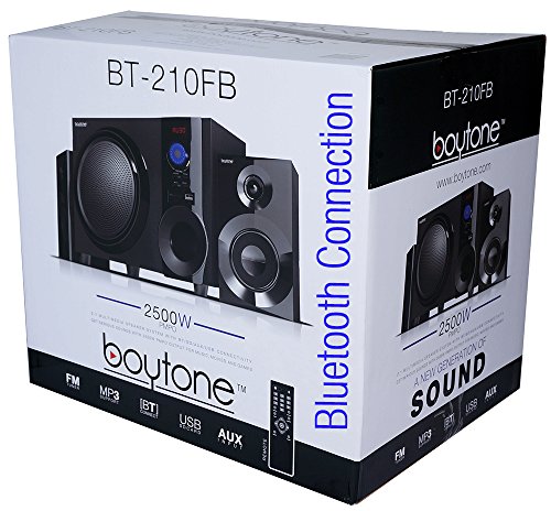 image for Boytone BT-210FB Wireless Bluetooth Stereo Audio Speaker with Powerful