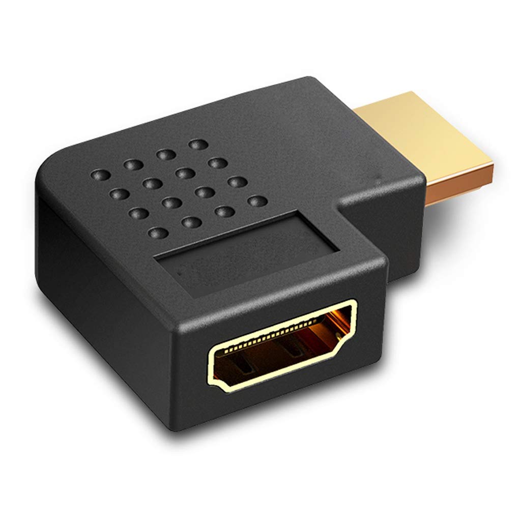 WolFum Adaptador HDMI 270 90 grados ángulo recto HDMI macho a HDMI hembra convertidor para PS4 HDTV cable HDMI 4K HDMI 2.0 extensor (tamaño: E)