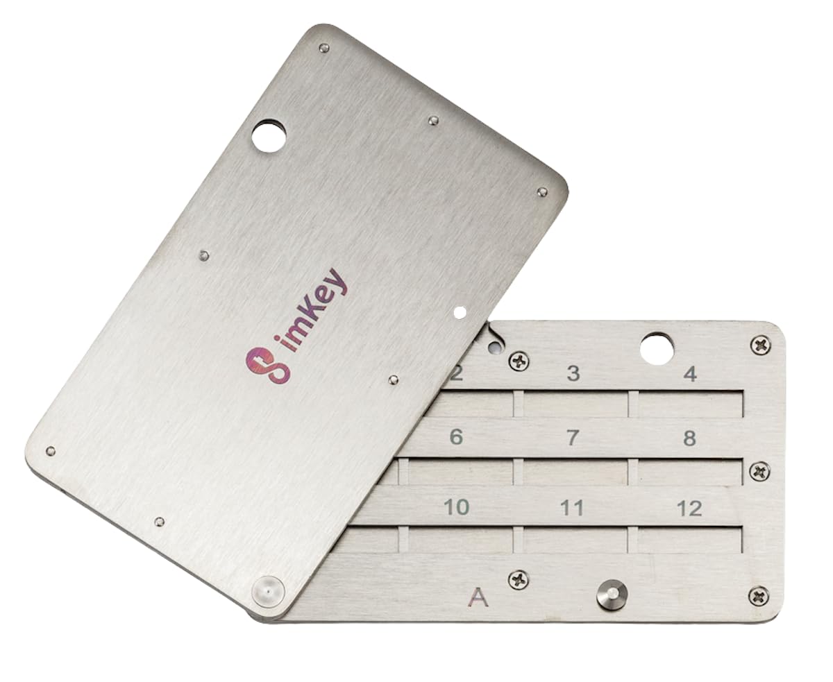 S1 Crypto Seed Phrase Storage Metal Plate Backup for 12/18/24 Word Recovery Phrase Fireproof Steel Cold Bitcoin Key Mnemonic Phrase