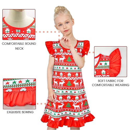 Image of Sylfairy Girls Nightgowns, Unicorn Nightgown Princess Pajama Dresses for Girls Sleepwear Nightie