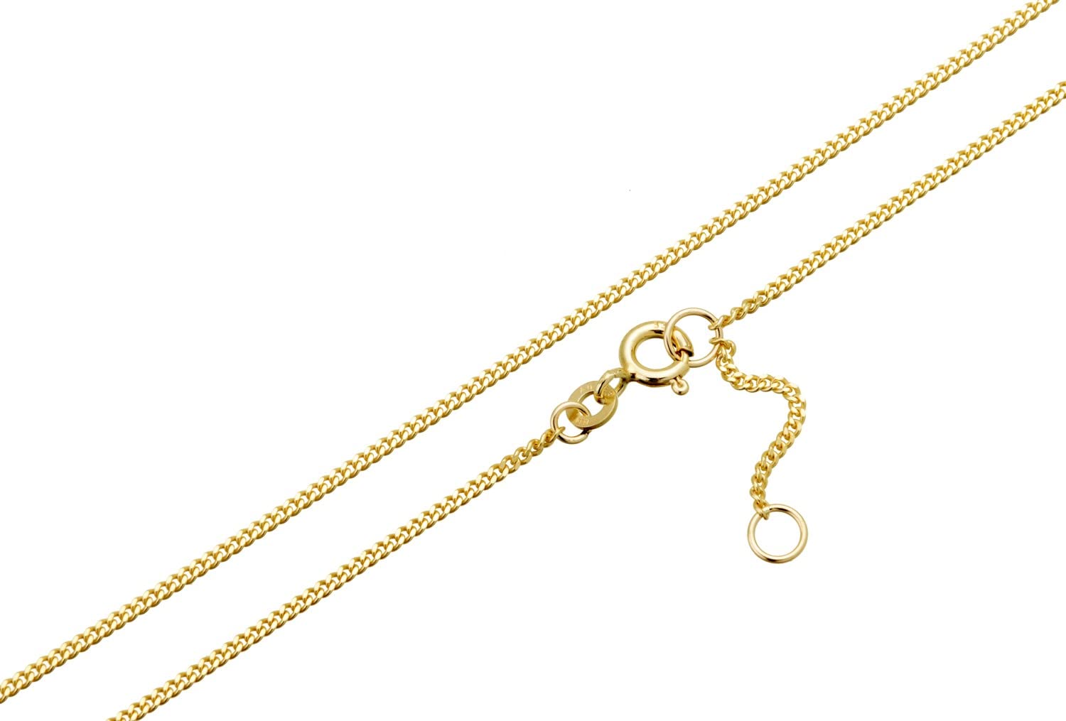 Elegante Fußkette Panzerkette Breite 1,4mm - aus echt 333 Gold, viele Längen zur Auswahl