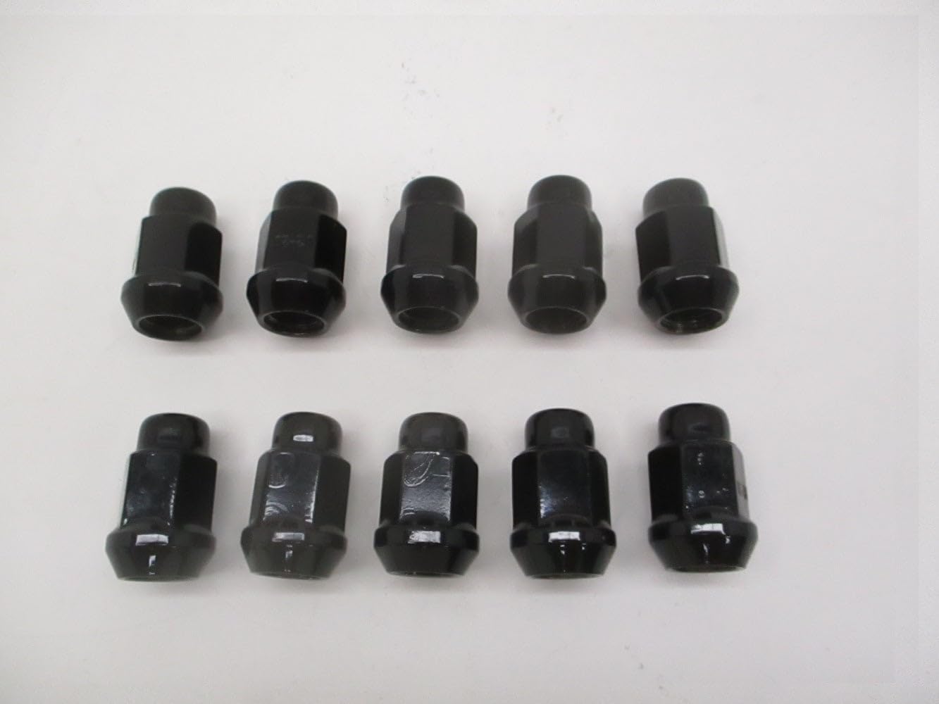 Black Trailer Wheel Lug Nuts 1/2" X20x 1-3/8"l Steel Acorn Lug Nuts 3/4" Hex, 10 Pack, for Trailer