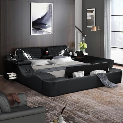 Smart Bed with Massage Recliner Chair - Luxury Bed Frame King Siz...