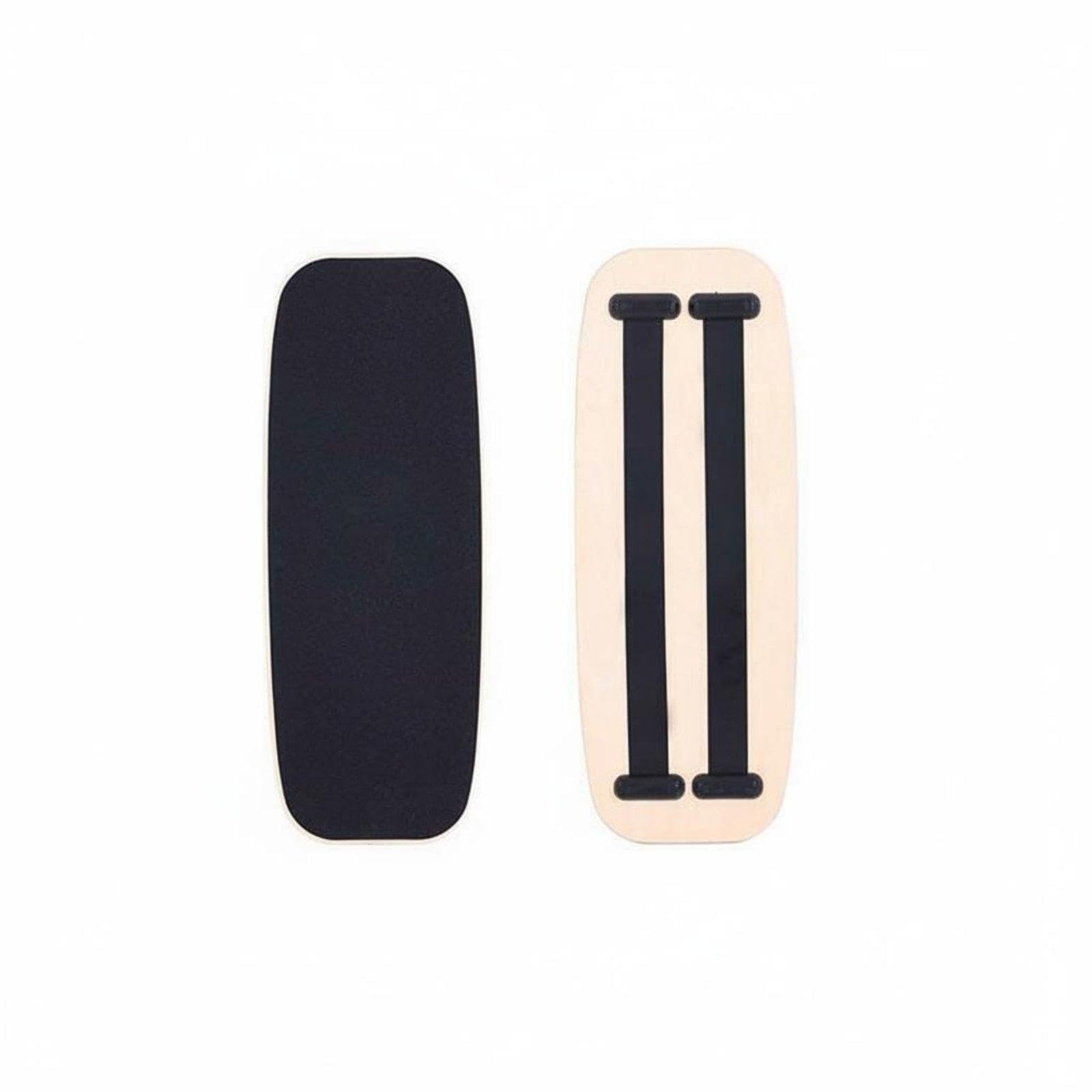 calandis roller balance board anti-slip surface wobble board with roller multi-layer wood wooden core for surfers, snowboarders, stretching, home gym black 06b