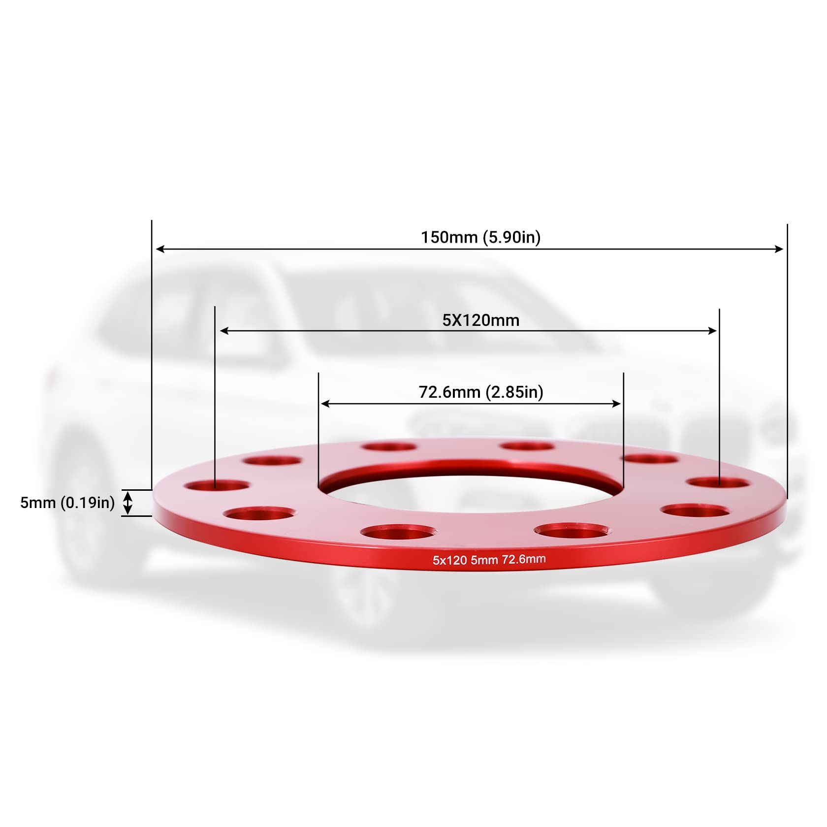 30mm 2x15mm Spurverbreiterung SCC für BMW 5x120 72,6 Spurplatten Distanzscheiben