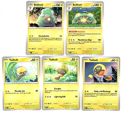Bellibolt 078/197-077/197 - Obsidian Flames - Lote de cartas Pokemon Evolution 5