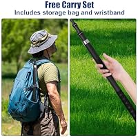 YYTECH 3M Der unsichtbare Selfie-Stick ist in der Länge frei verstellbar Insta 360 x5 x4 x3 zubehör, Kohlenstofffasermaterial Go Pro Adapter & Aufbewahrungstasche - Silber – Ansicht 6