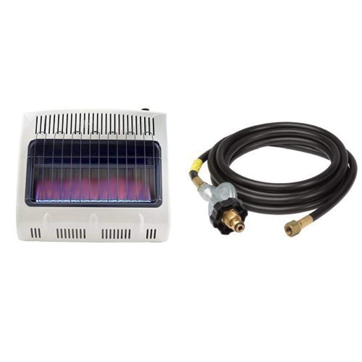 Amazon.com: Mr. Heater, Corporation Mr. Heater, 30,000 BTU Vent Free Blue  Flame Propane Heater, MHVFB30LPT u0026 Mr. Heater 12-Feet Hose/Regulator  Assembly, P.O.L. and Hand Wheel x 3/8-Inch Female Pipe Thread : Patio,