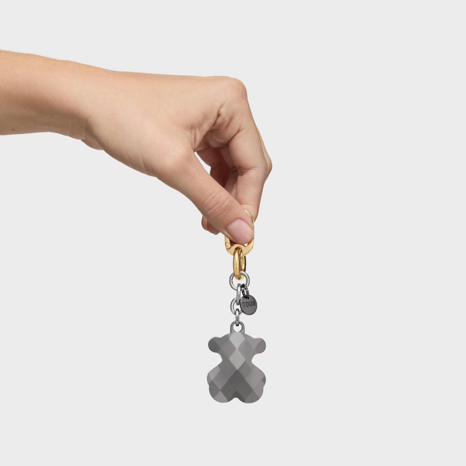 TOUS Schlüsselanhänger Bär, Ketten-Design mit Charm, Schwarz