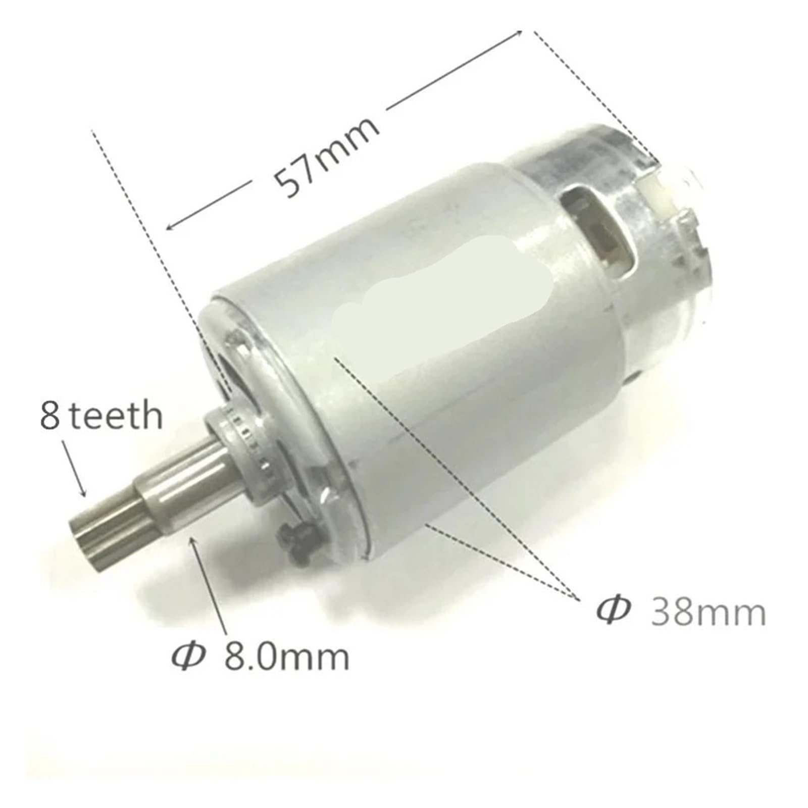 12V 8‑Zahn‑Gleichstrommotor RS‑550, Kompatibel mit BOSCH