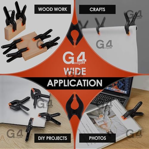 Pack of 6 Plastic Spring Grip Clamps 3 Inches Quick Grip Craft Wood Work Clamp 7 Pack of 6 Plastic Spring Grip Clamps 3 Inches Quick Grip Craft Wood Work Clamp - Image 7