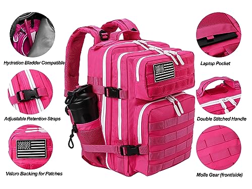 Image of LHI Tactical Military Backpack for Men and Women 25L /35L Army Assault Pack Bag Small Rucksack with Bottle Holder