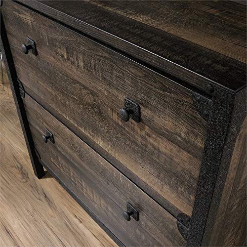 Urbanpro Contemporary 2 Drawer Wooden Lateral File Cabinet In Carbon Oak #TOP5