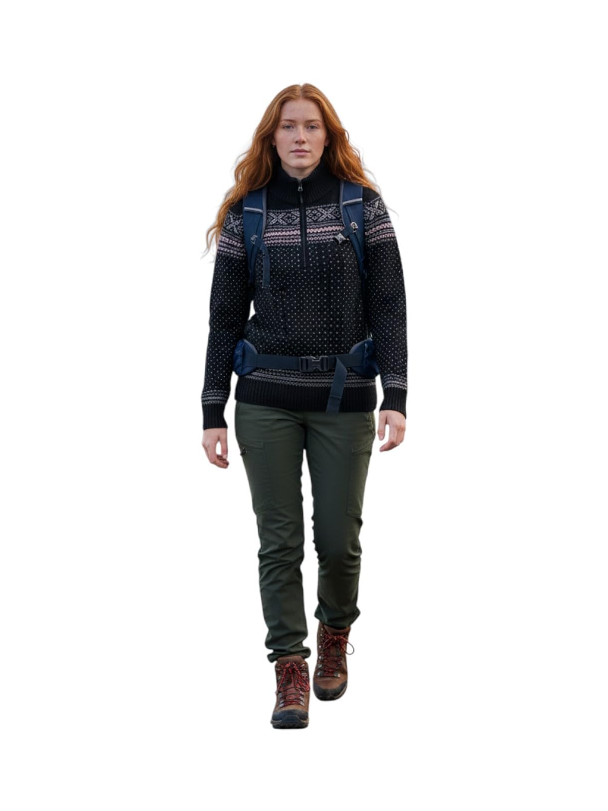 CMP Jersey de punto para mujer con media cremallera y lana