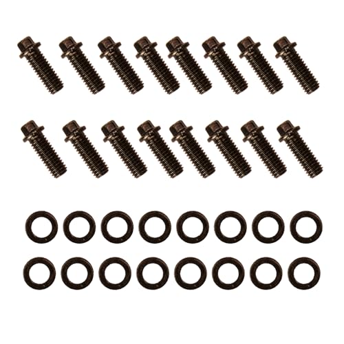 RoyalAir 100-1110 1001110 Header Bolts Chrome Moly Steel Black Oxide Finish Set of 16
