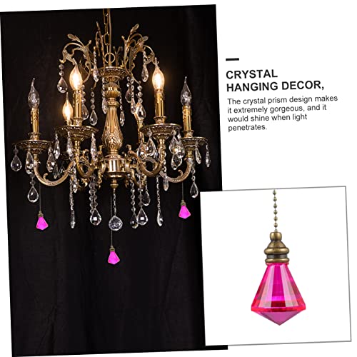 Image of Ceiling Fan Pendant Crystal Car Hanging Lamp Hanging Ornament Lamp Decoration Crystal Prism Decorative Pendant Ball Prism Suncatcher Prism