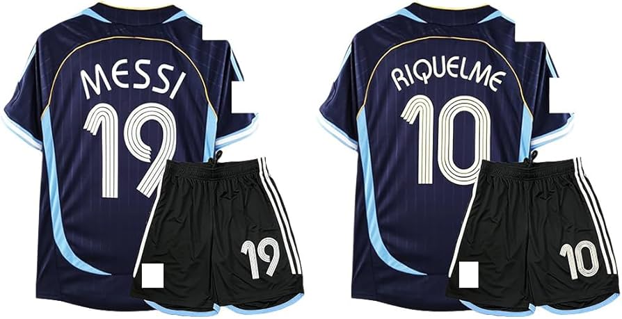 Amazon.co.jp: Lionel Messi Retro Uniform Soccer Riquelme Argentina