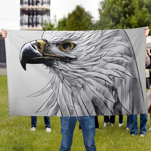 Drapeau aigle anti-déchirure en polyester pour décoration extérieure et fêtes