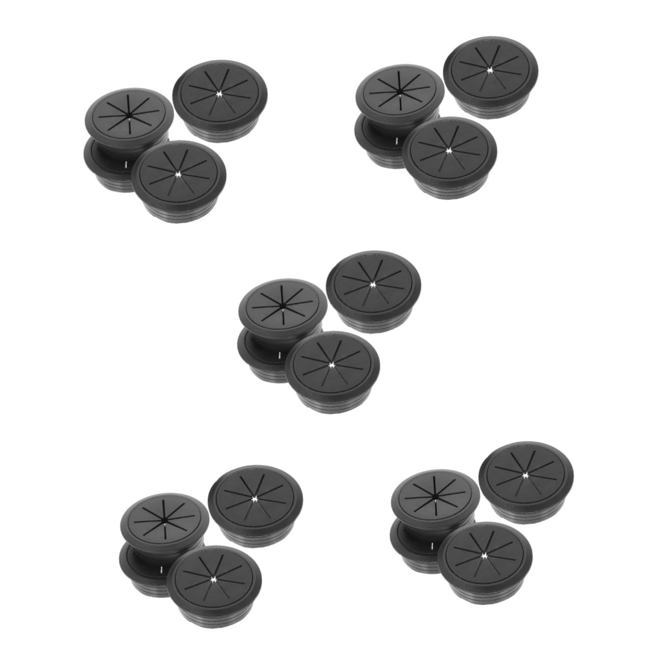 Gadpiparty 20pezzi Copripori Per Scrivania Grommet Rotondi Per Gestione Cavi Organizzatore Versatile Per Scrivanie e Tavoli Facile Installazione