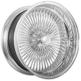 LA Wire Wheels | 22x8” | Reverse 150-Spoke Straight Lace | Includes 4 Knock Offs, 4 Adapters and Tool | 22 Inch Rims | Chrome Finish