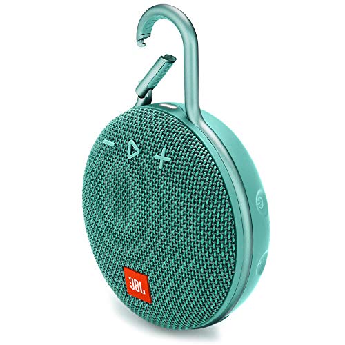Image of JBL Clip 3, Wireless Portable Bluetooth Speaker with Mic, JBL Signature Sound, Integrated Carabiner, Vibrant Color Options with IPX7 Waterproof & AUX (Teal)