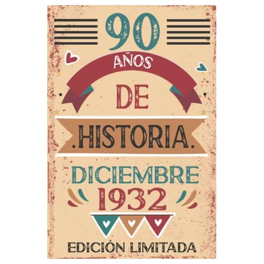 90 Años De Historia Diciembre 1932: Libro de visitas, cuaderno, 110 páginas de felicitaciones, idea de regalo, regalo Para la esposa, novia, mujer, La madre