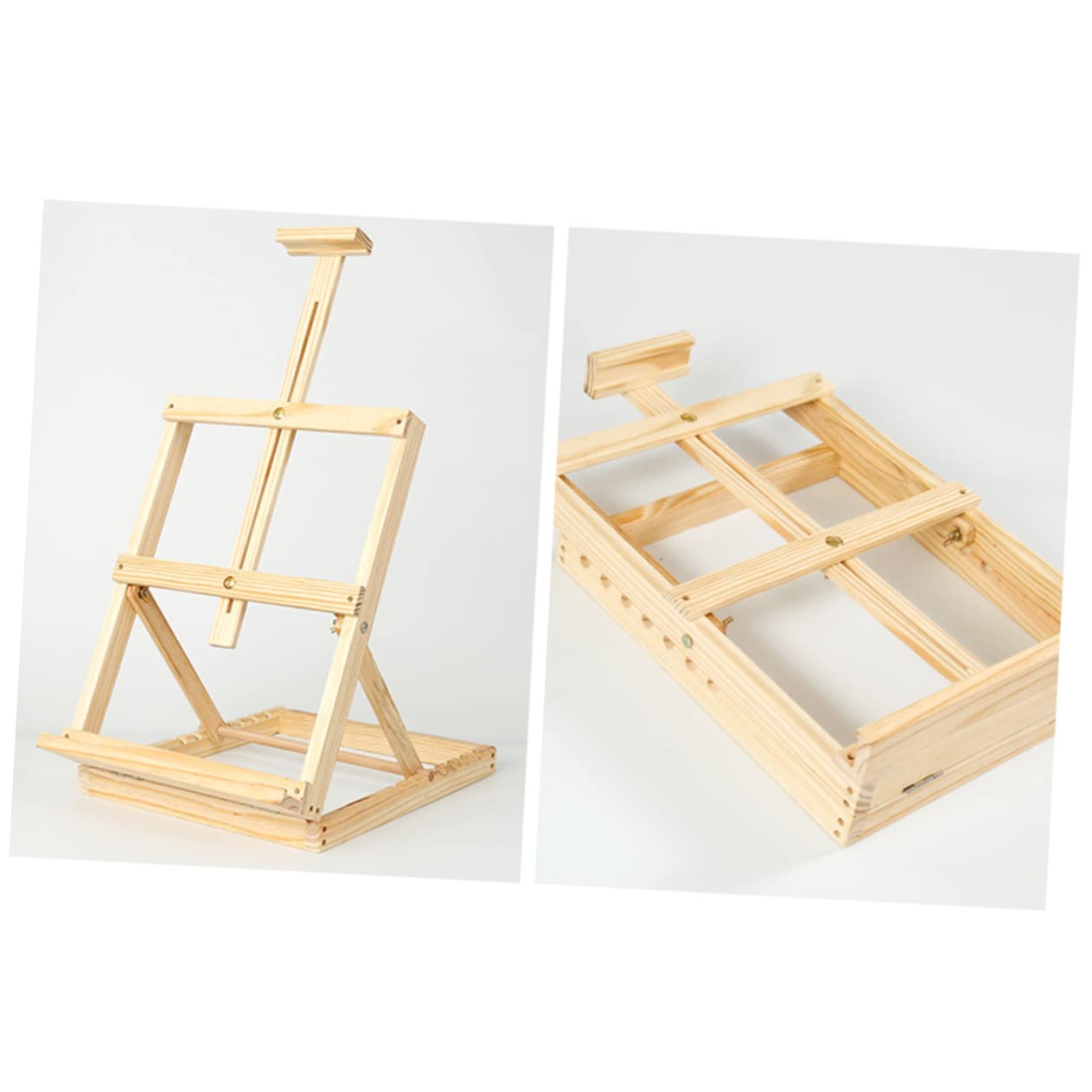 Kiefernstaffelei als Tischstaffelei für Künstler und Kinder | Holz und Metall, Schlichtes Klassisches Design, für Innenbereiche und Geschäfte, auch Freien Nutzbar
