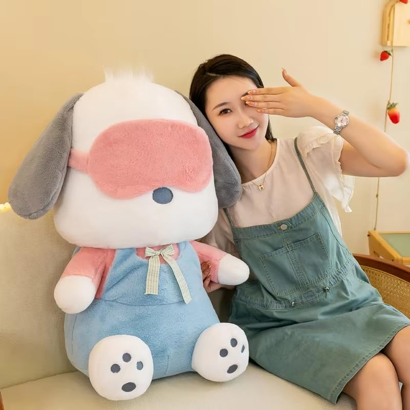 Image of Babique Eye Mask Pacha Dog Teddy Bear Soft Toy | Stuffed Plush Animal | Ideal for Birthdays & Special Occasions Girls /Boys, Baby Kids - 28 cm (Multi)