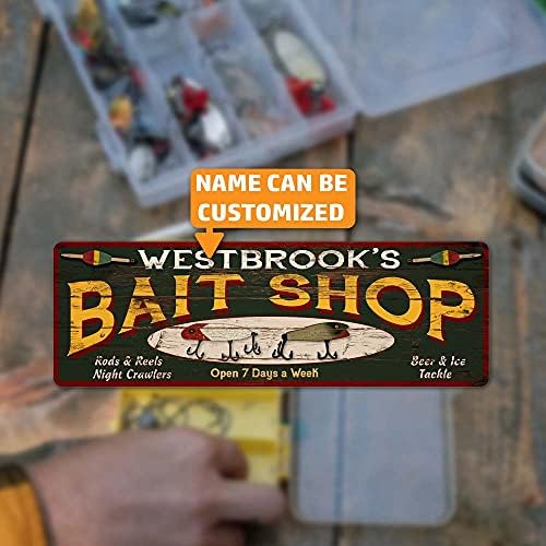 Personalized Fishing Sign - Rustic Vintage Decor