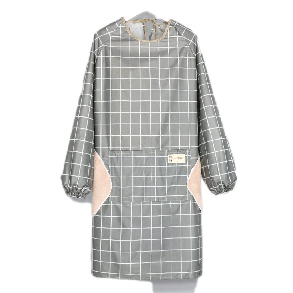 Delantal cocina impermeable de manga larga antiaceite que protege tu ropa de manchas