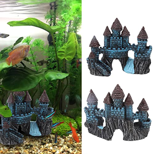Decoração De Castelo De Aquário, Ornamentos Ecológicos De Simulação De Resina Para Arranjo De Cena D