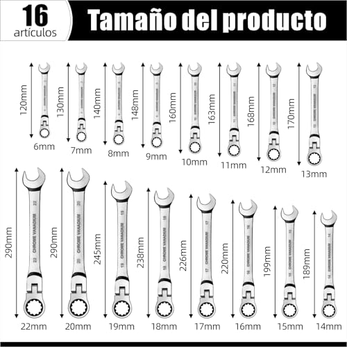 Llave combinada con matraca 8 Imagen adicional