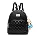 H&N Women Fashion Cute Leather Laides Shopping Bag Casual Backpack Travle Backpack for Girls Black, Small