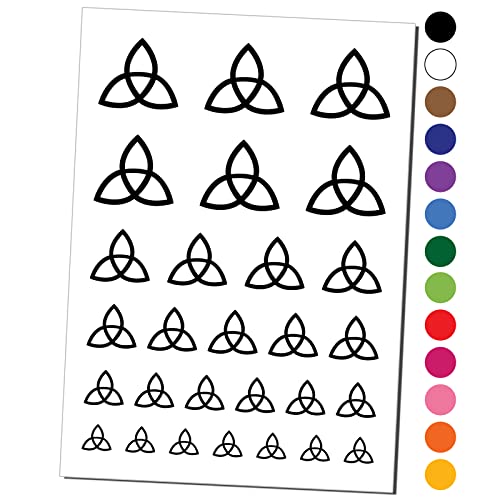 Triquetra Symbol Solid Temporary Tattoo Water Resistant Fake Body Art