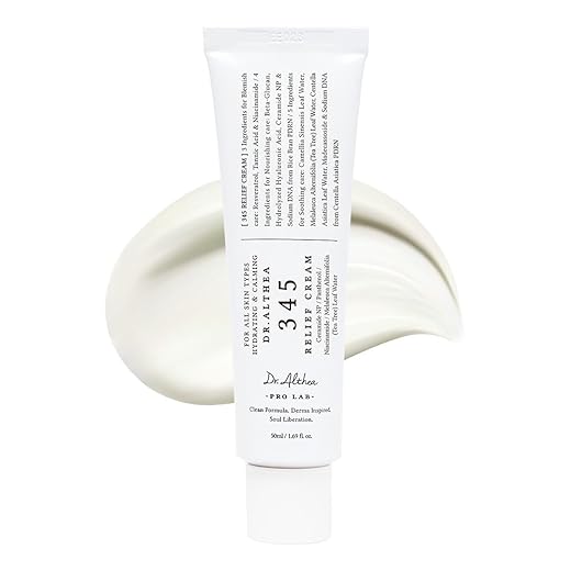 Dr.Althea 345 Relief Cream | Daily Face Moisturizer for Soothing Recovery and Blemish Care with PDRN & Niacinamide | Korean Vegan Skin Care for All Skin Types, 1.69 Fl Oz (Ver.2 - Pack of 1)