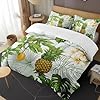 Spring Summer Palm LeafBedding Set for Boys Girls Bedroom Decor, Pineapple Colorful Flower Comforter Set, Kids Adult Toddler Bedroom Quilted Duvet and 1 Pillow Shams (Twin) 51UX048VsdL. SS100