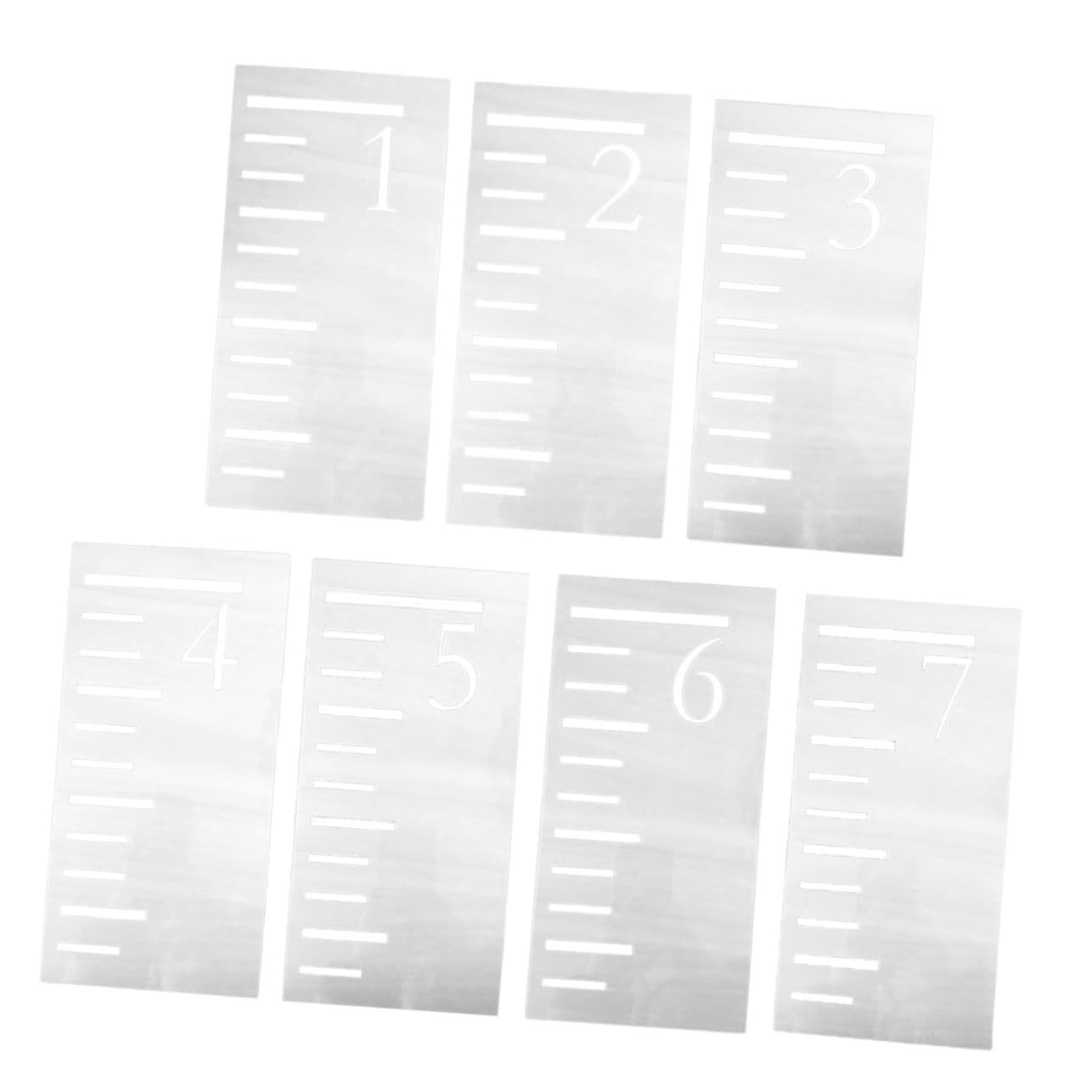 ERINGOGO 7Pcs Growth Chart Stencil Reusable Height Wall Decor Ruler for Boys Plastic Measuring Template for Home Nursery Easy to Use Decorate