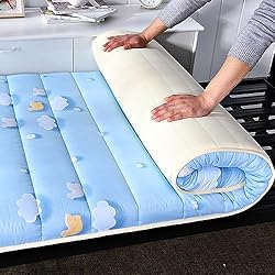 Colchón De Futón Colchón De Suelo Plegable Japonés Doble Individual Portátil Colchoneta para Dormir Colchón Enrollable Plegable para Invitados Almohadilla para Dormir Gruesa,003,150cm*190cm