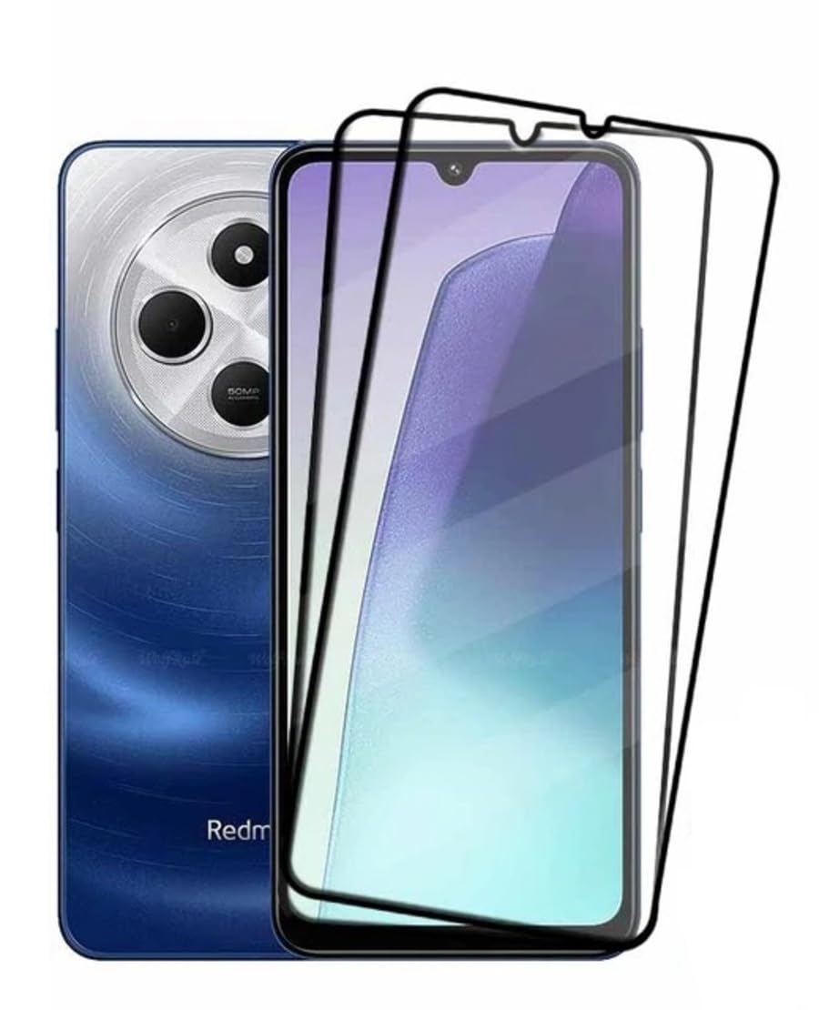 Zubitech Screen Protector for Xiaomi Redmi 14C / A5 / A4 / Poco C75 Tempered Glass Screen Protector Full Screen Coverage HD Clarity Anti Shatter Scratch Proof Glass For Xiaomi Redmi 14C / Poco C75 (2)