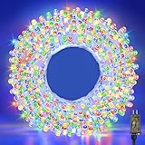 WASTROYAL 210 LED 4-Color Outdoor String Lights, Seasonal Fairy Lights with 8 Modes, Waterproof Indoor Outside Decoration Lighting for Christmas, Parties, Wedding, Patio, New Year(70FT)