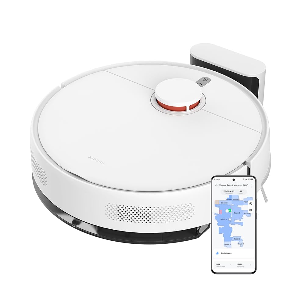 Xiaomi Robot Vacuum S40C 2-in-1 Vacuum Cleaner and Wiper, 5000Pa Suction Power, Smart LDS...