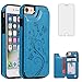Asuwish Case for iPhone 7/8 iPhone SE 2020/2022 with Tempered Glass Screen Protectorï¼Œ Flip Wallet Leather Stand with Card Holderï¼ŒDouble Magnetic Clasp and Shockproof Cover SE2 SE3 4.7 Inchï¼ˆBlueï¼‰