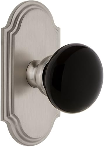 Grandeur Hardware 852451 - Roseta de arco con perilla de coventry (2,375", níquel satinado)