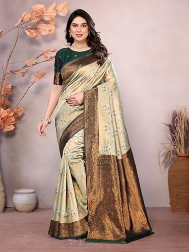 Image of Avantika Fashion Women's Kanjivaram Style Soft Silk Banarasi Sarees With Blouse Piece For Women