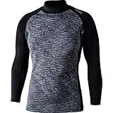 おたふく手袋(Otafuku Glove) 冬用インナー 長袖ハイネック ヒートブースト [保温 吸汗速乾 消臭 コンプレッション メンズ] JW-186 カモフラｘブラック M